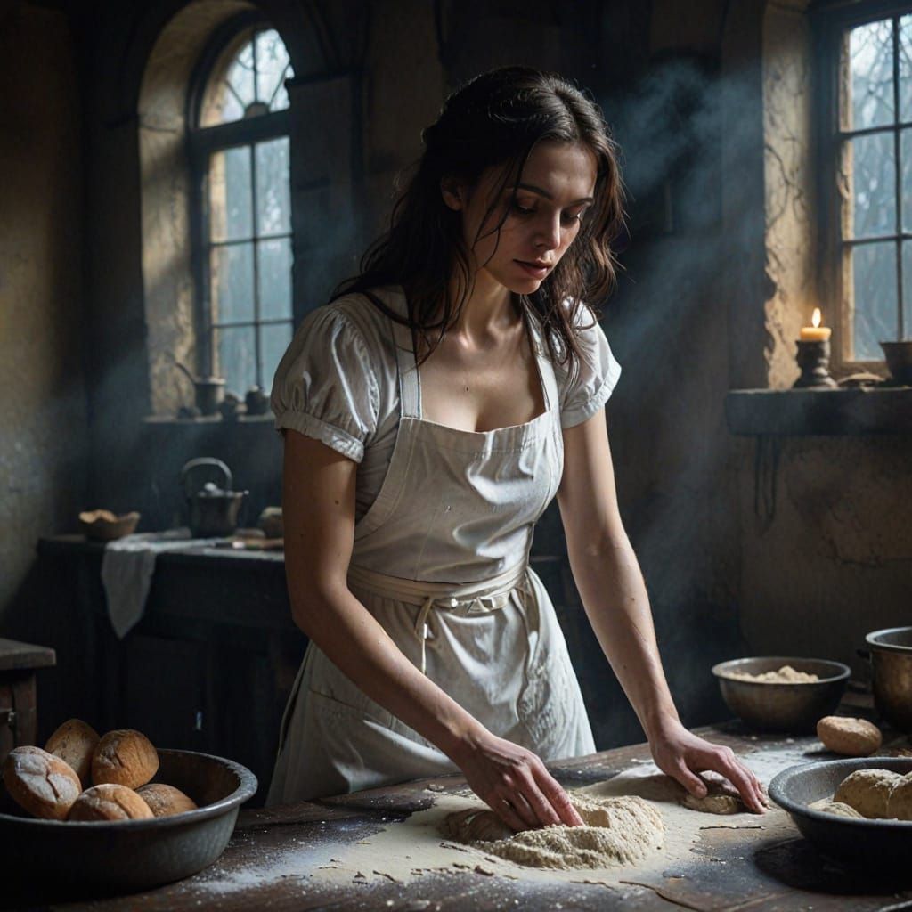 Gothic Bakeress in Dark Fantasy Art