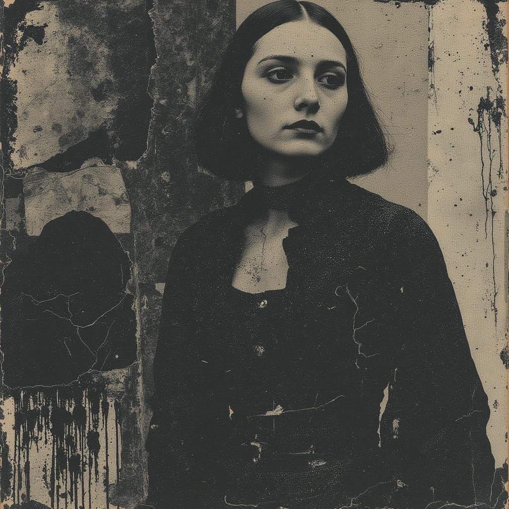 Gothic Skeleton in Grotesque Style