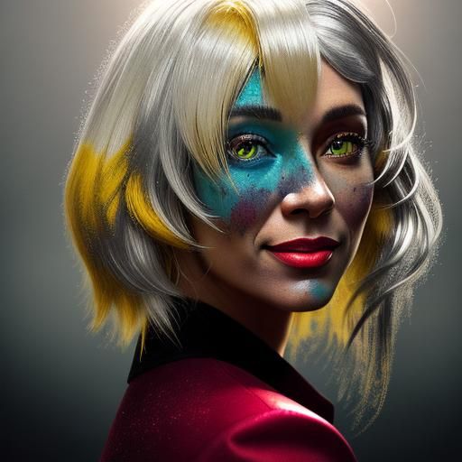 Cinematic Portrait of Woman with Distressed Textures