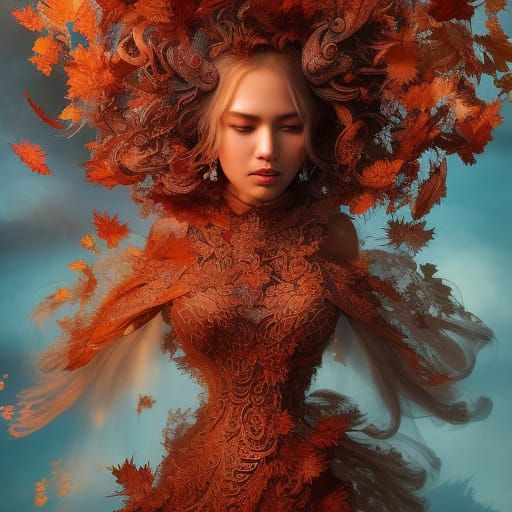 Fierce Wind Goddess in Autumnal Splendor