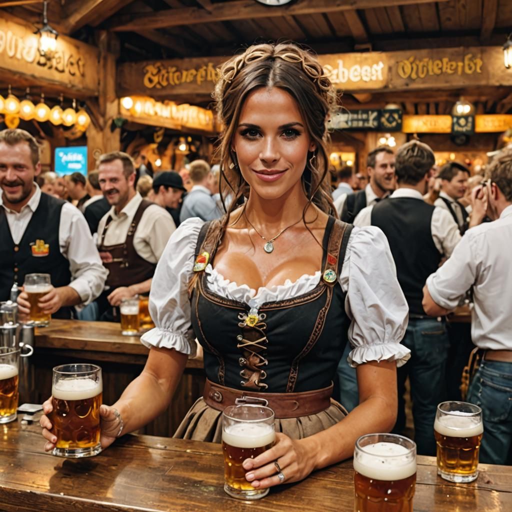 Victoria Beckham as Oktoberfest Barmaid