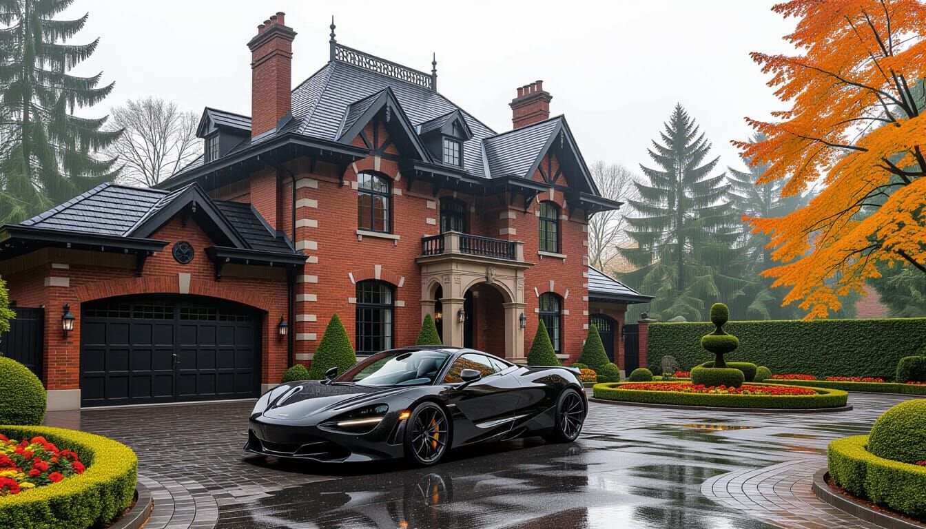 Victorian Chateau With McLaren, Misty Garden