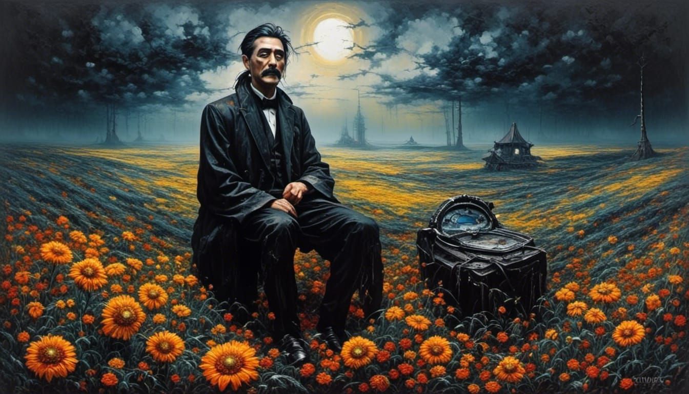 Colorful Abstract Melting Gouache Painting in 3D