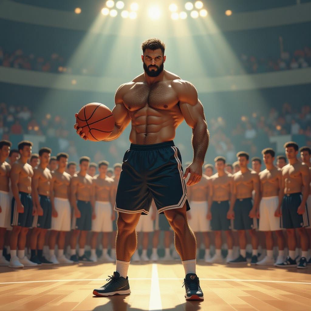 Basketball Hero in Fantasy Art Style