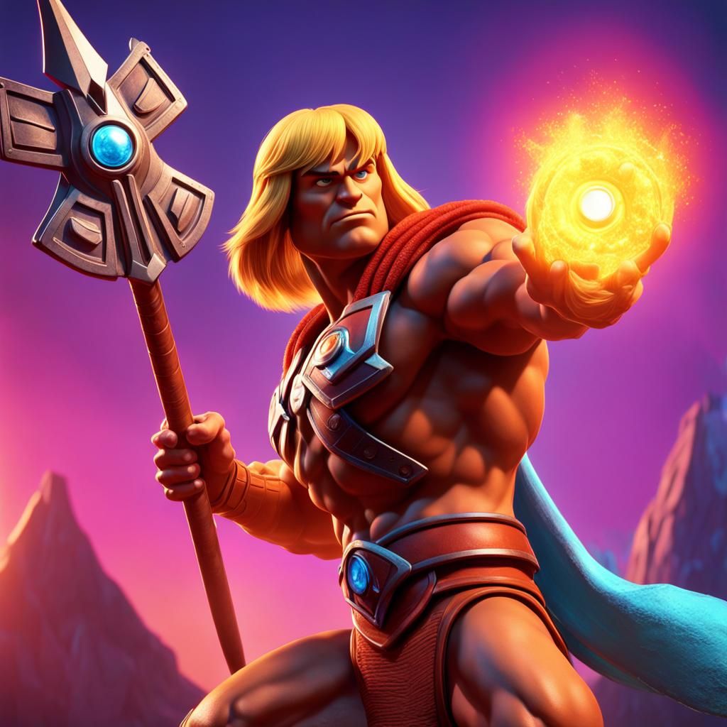 He-Man Reimagined as 3D Digital Art