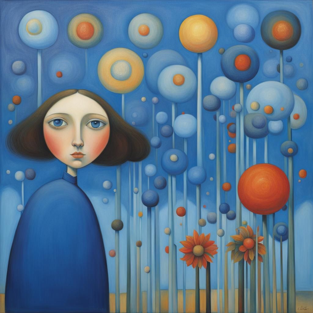 Surreal Blue Vision Inspired by Visionary Art