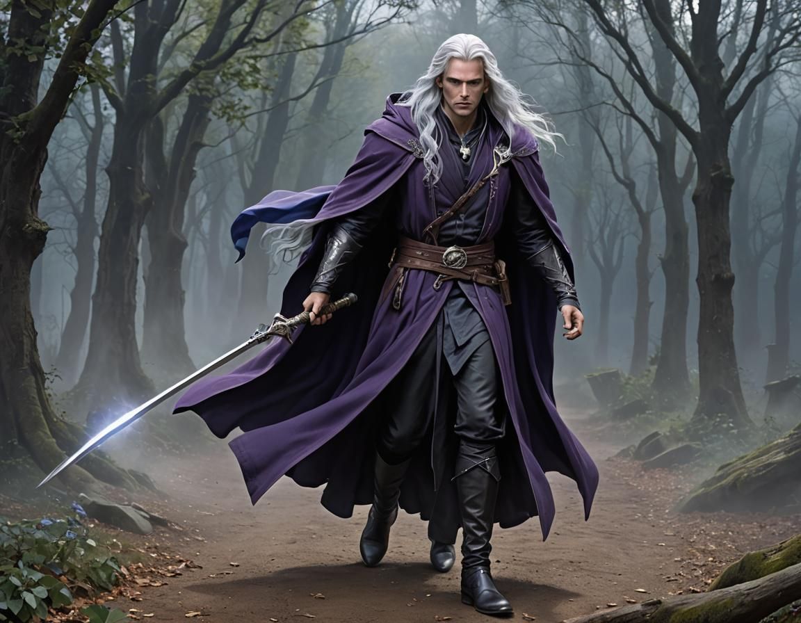 Mysterious Sorcerer in a Twisted Forest