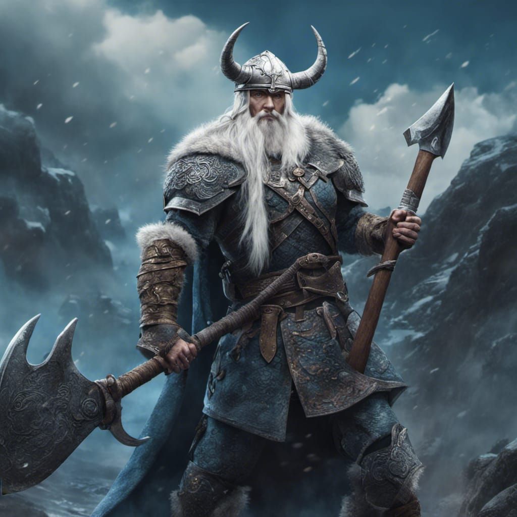 Viking Warrior in Heavy Armour with Axe