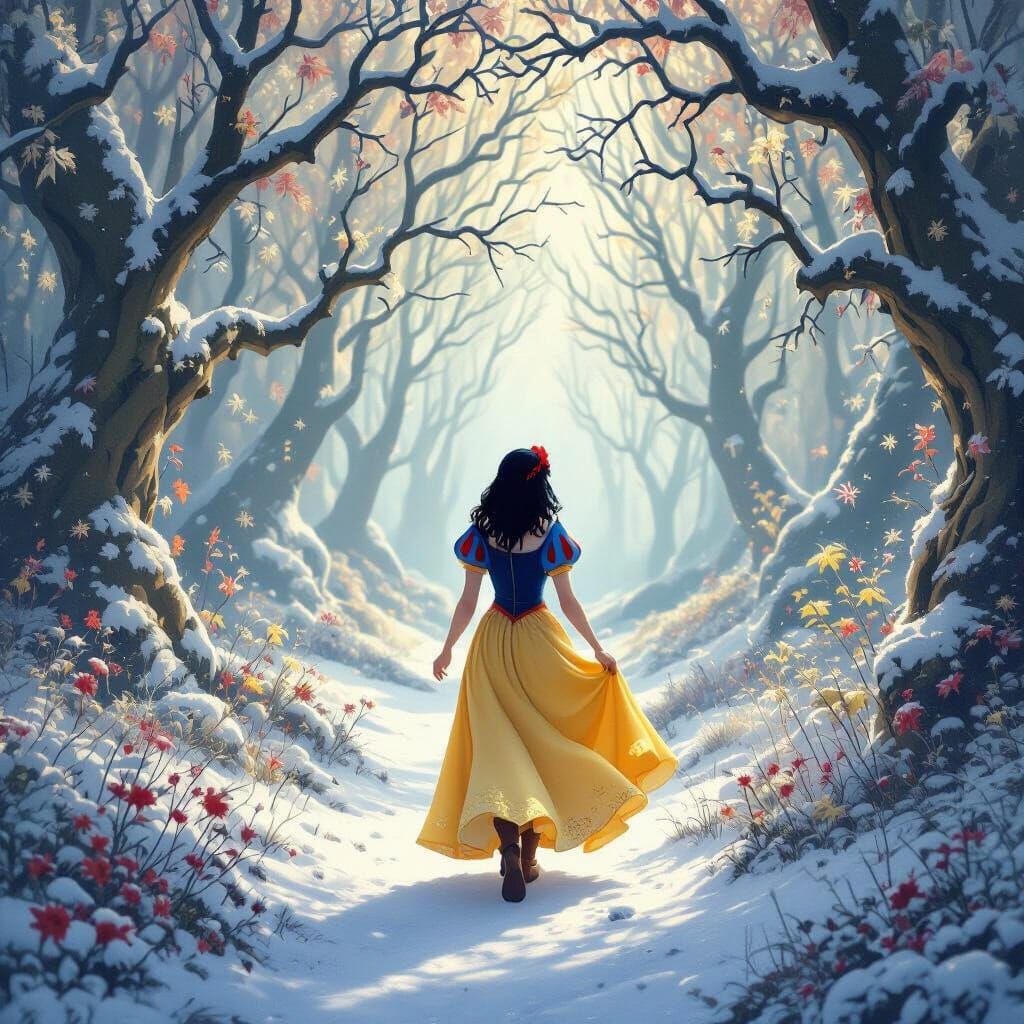 Snow White in an Enchanted Forest
