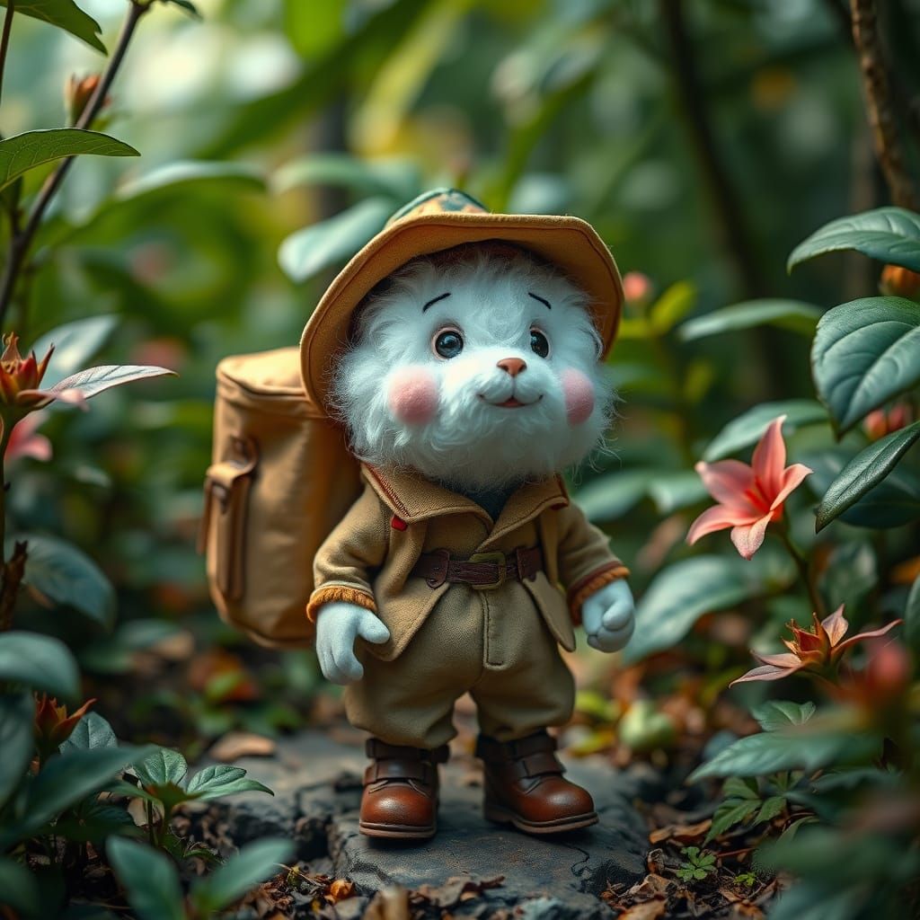 Cotton Ball Explorer in Lush Jungle Adventure