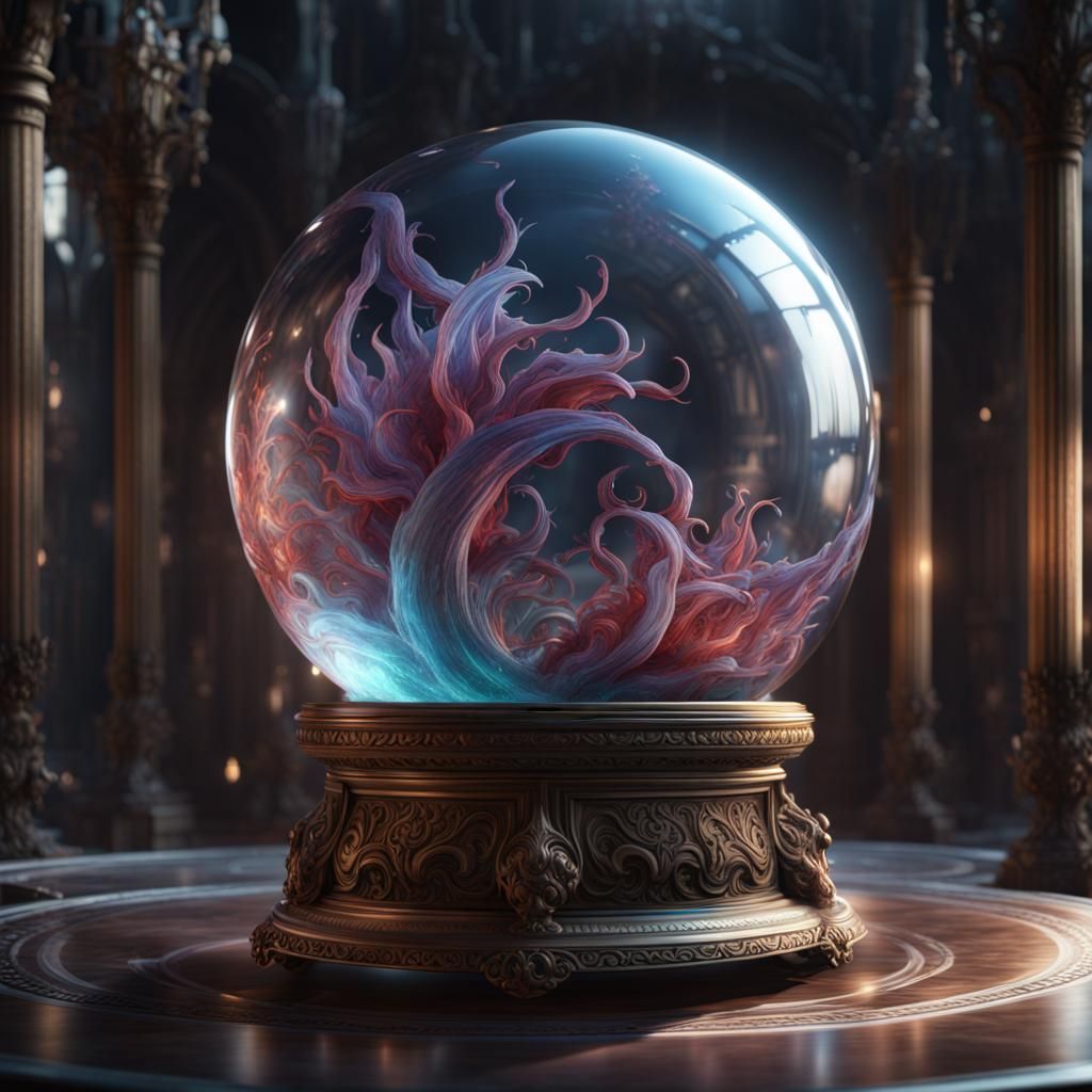 Detailed Glass Ball Fantasy Concept Art