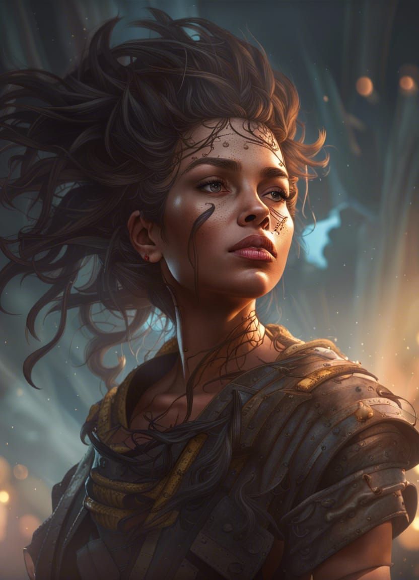 Fantastical Stone-Age Artifacts in Dark Fantasy Style