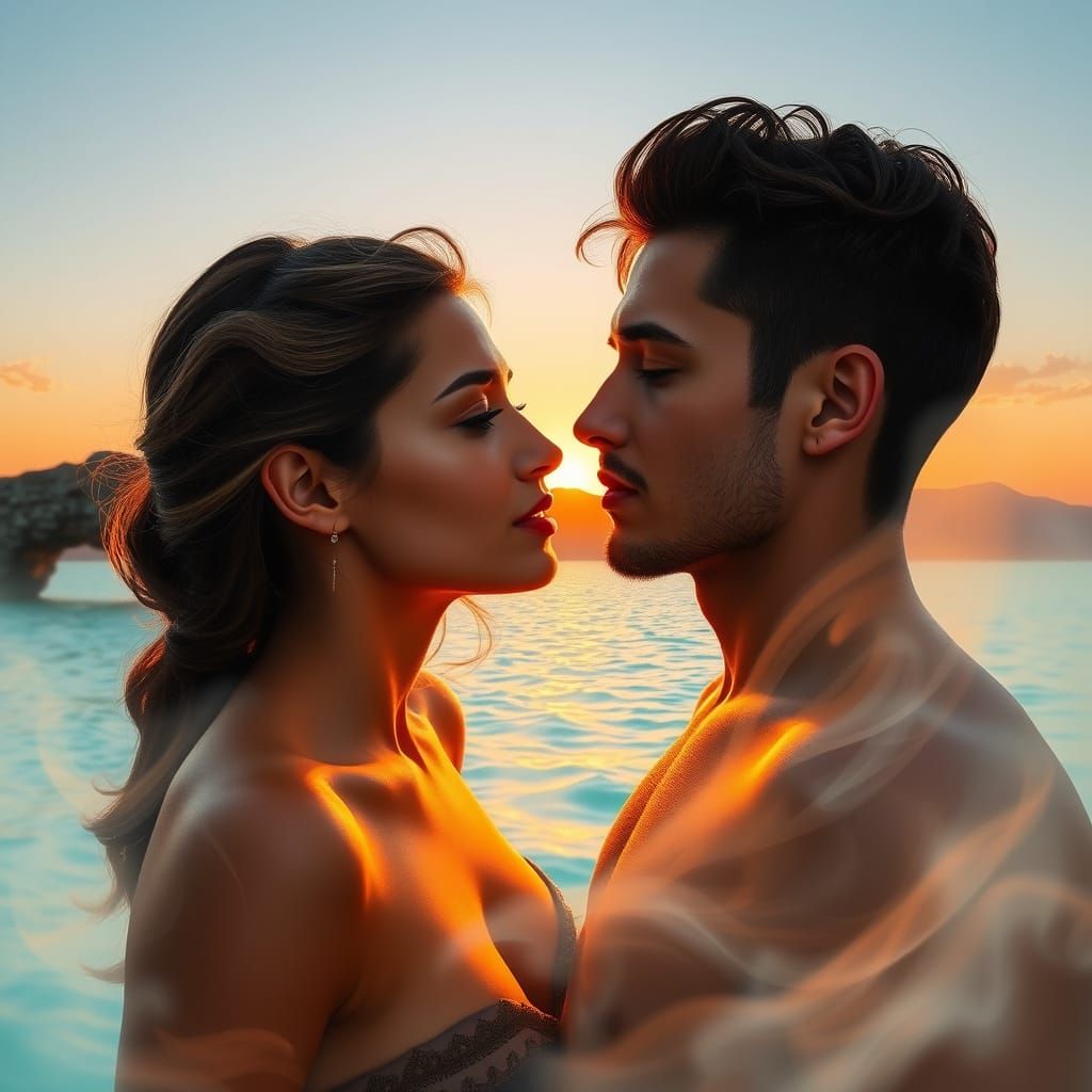 Ethereal Forms in Sunset Serenity