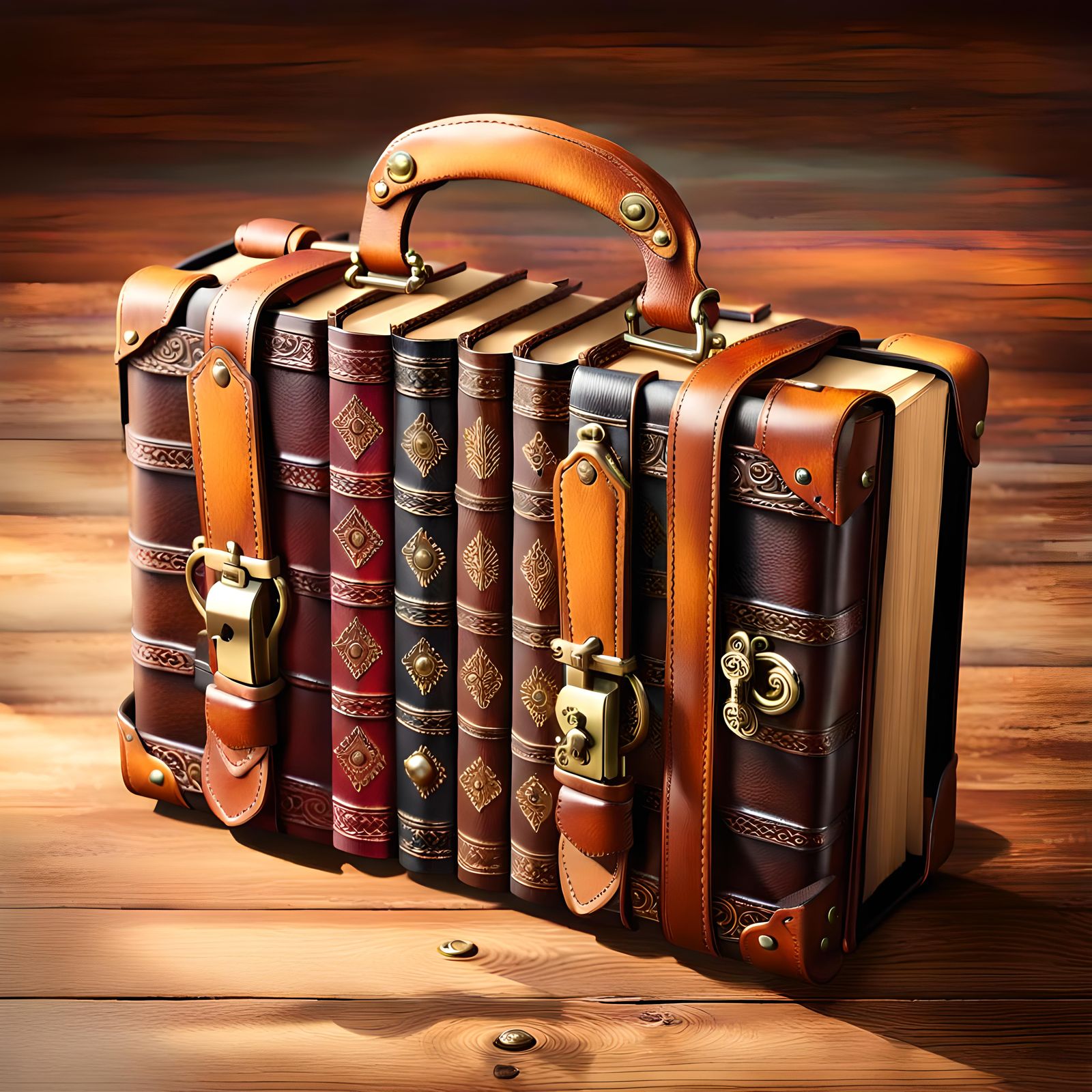 Hyper-Realistic Book Case: A Colorful Concept Art