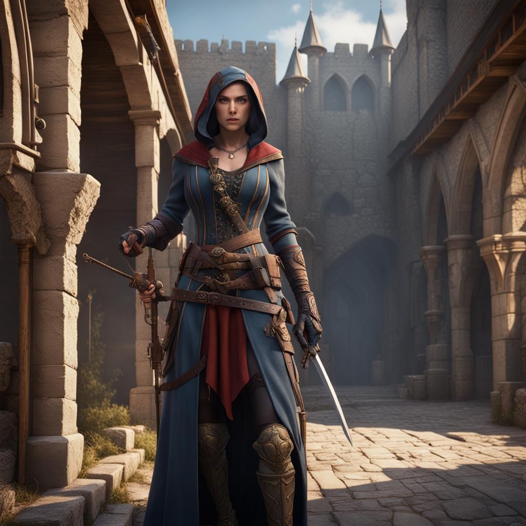 Medieval Jewish Assassin in Detailed Matte Painting Style