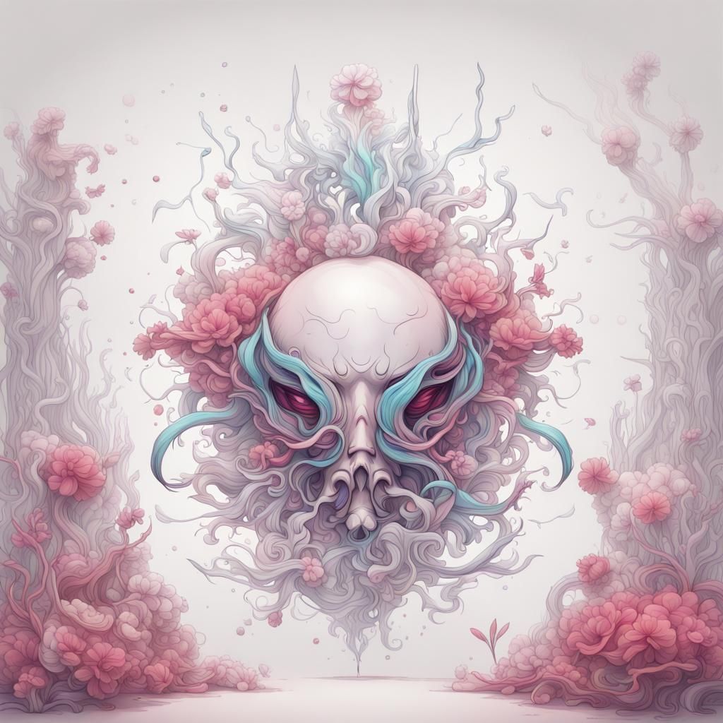 Minimalist Line Art Signature 'BeanieBlossom' in Digital Sty...