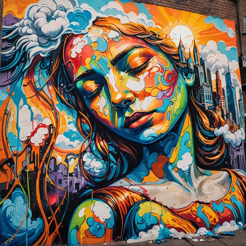 Surreal Dream World in Fauvist Street Art