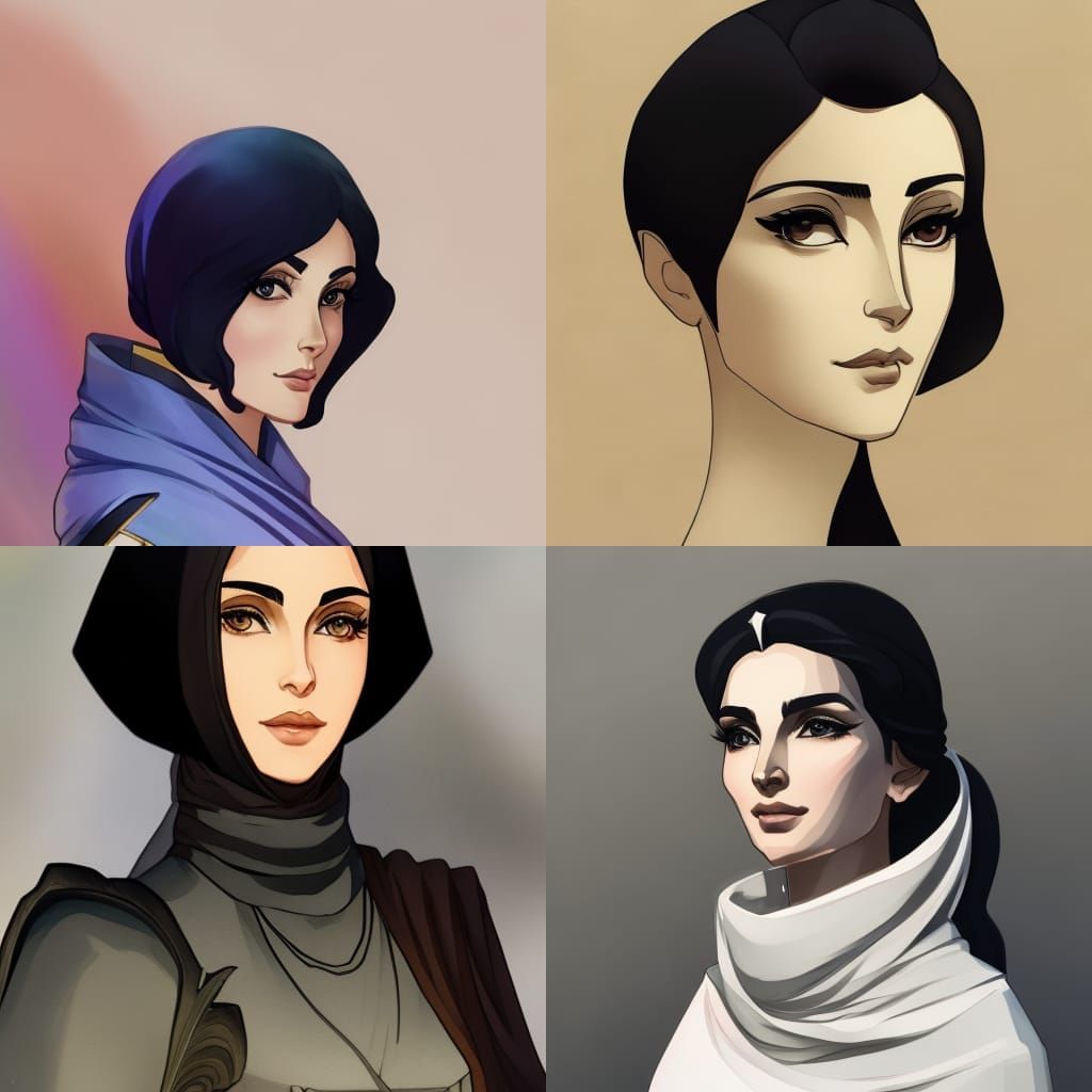 Arabic Transgender Joan of Arc in Watercolor