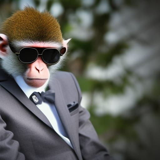 Monkeys in Suits with Sunglasses