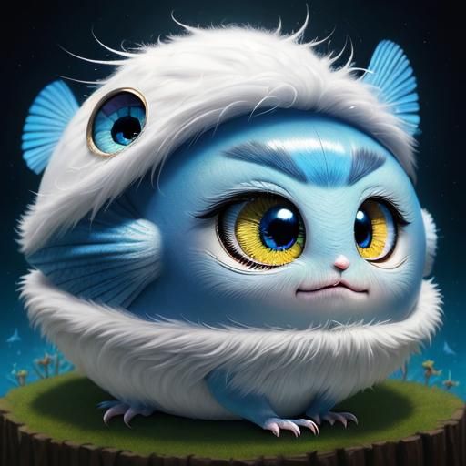 Surreal Chibi Mouse Creature in Pixar Style