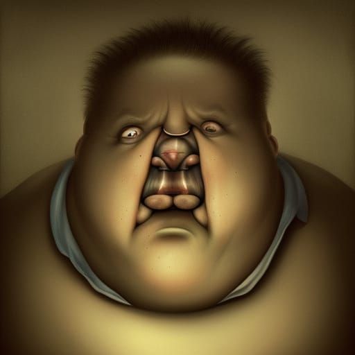 Hyperdetailed 4K Portrait of a Heavy Man