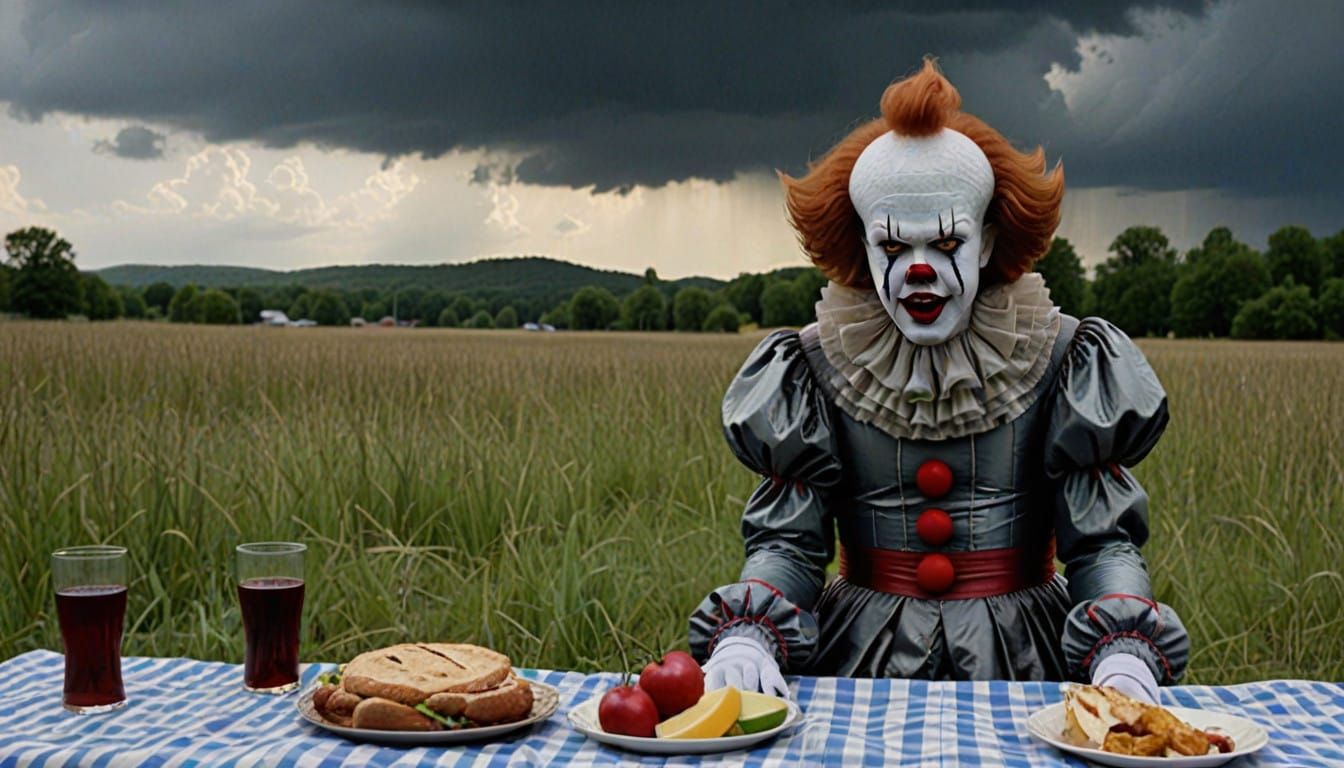 You Enjoy a Sunny Picnic with Pennywise the Clown