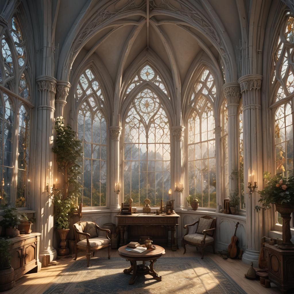 Cozy Music Room in Tolkien's Rivendell