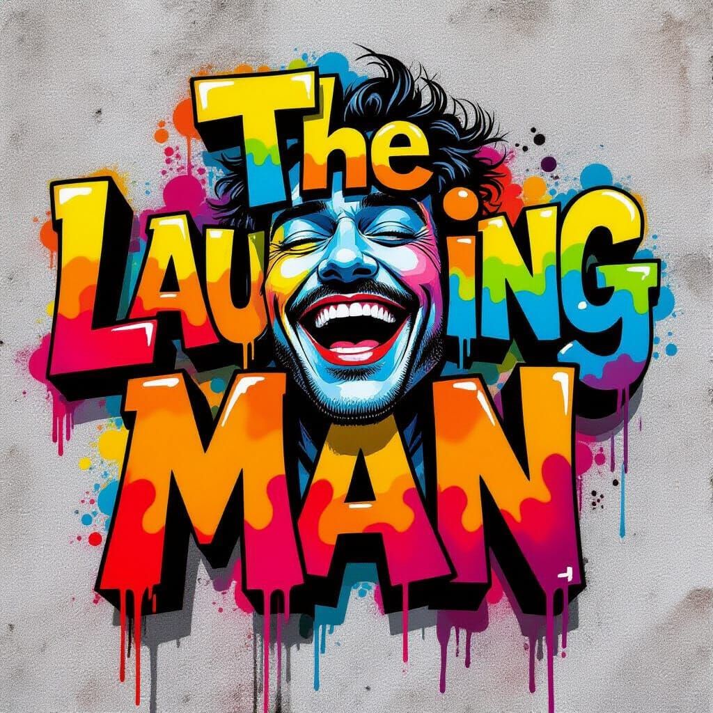 The Laughing Man Graffiti in Polychromatic 3D