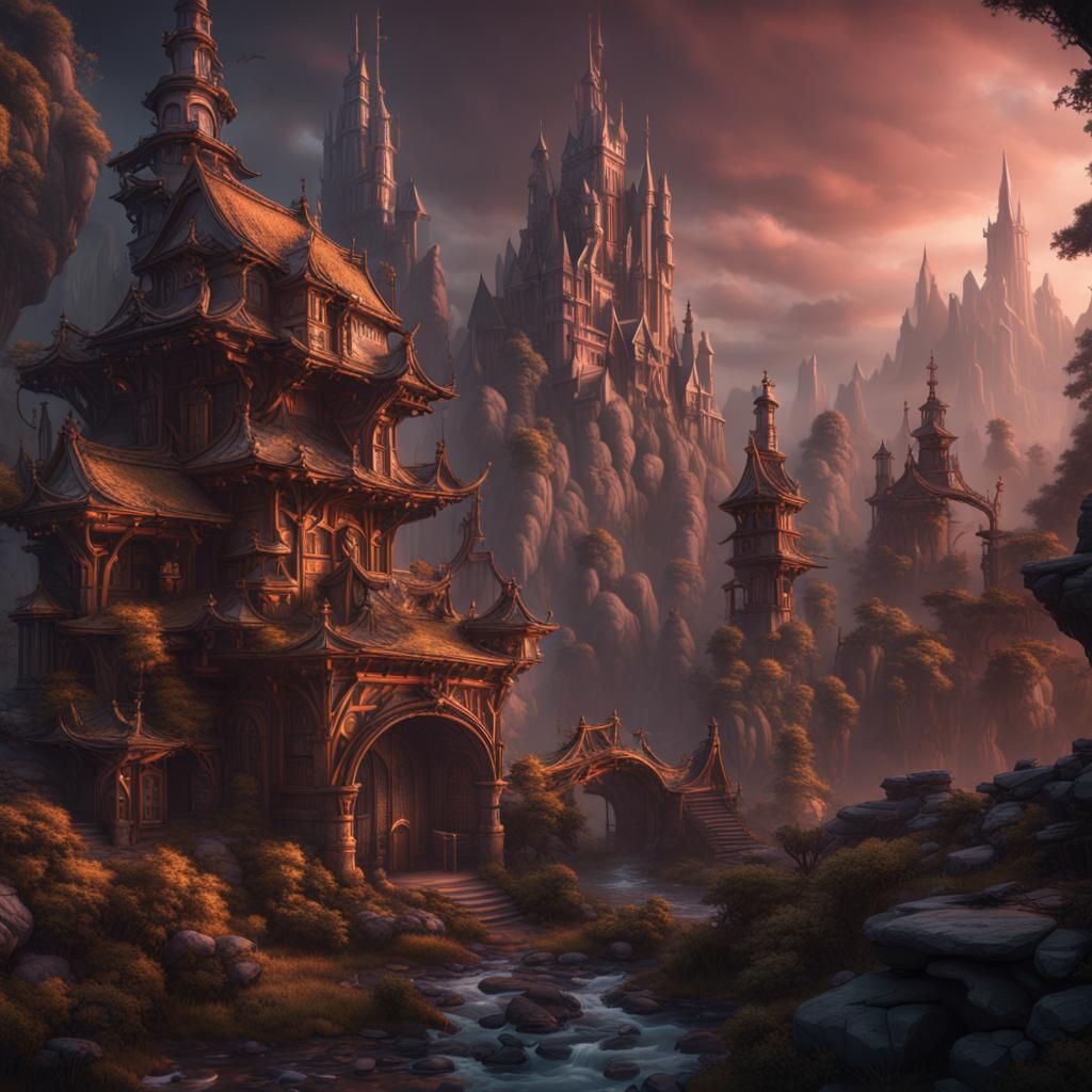 Fantastical Kingdom: Detailed Matte Painting