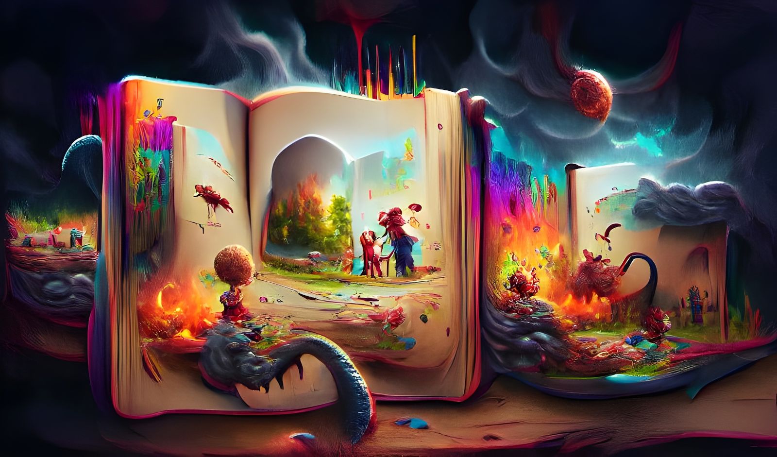 Hell Storybook Illustration in 8K Resolution