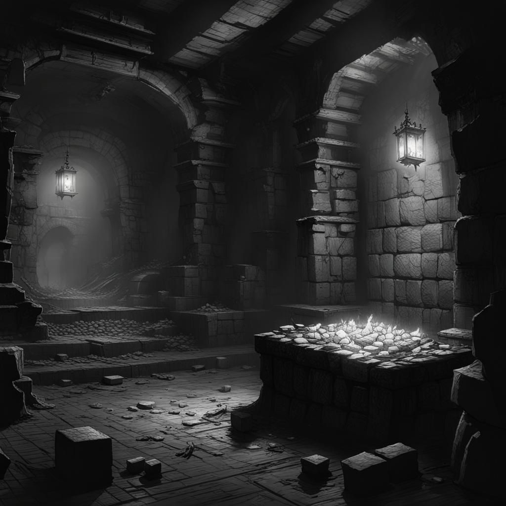 Dark Dungeon Interior in Disciples Style