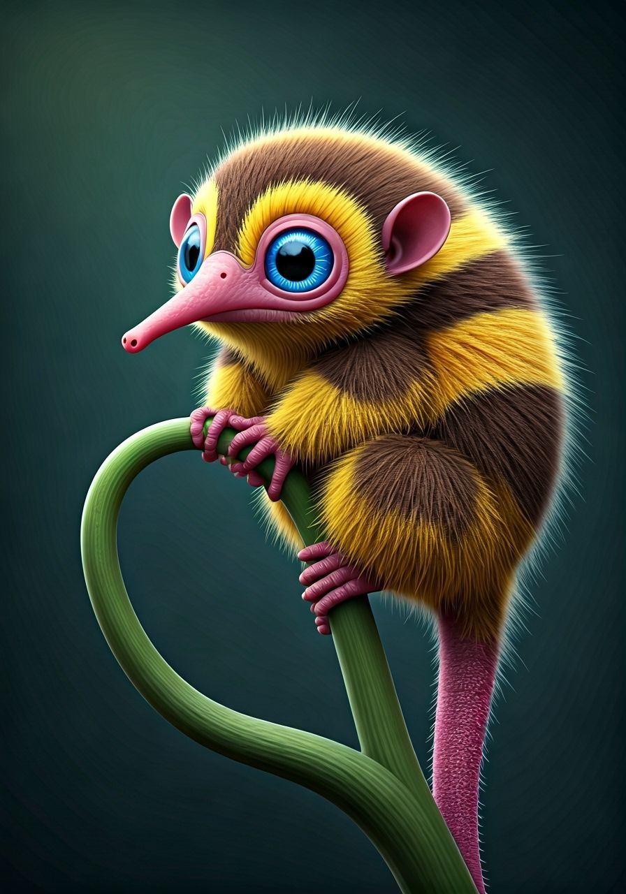 Adorable Alien Creature with Dragonfly Wings