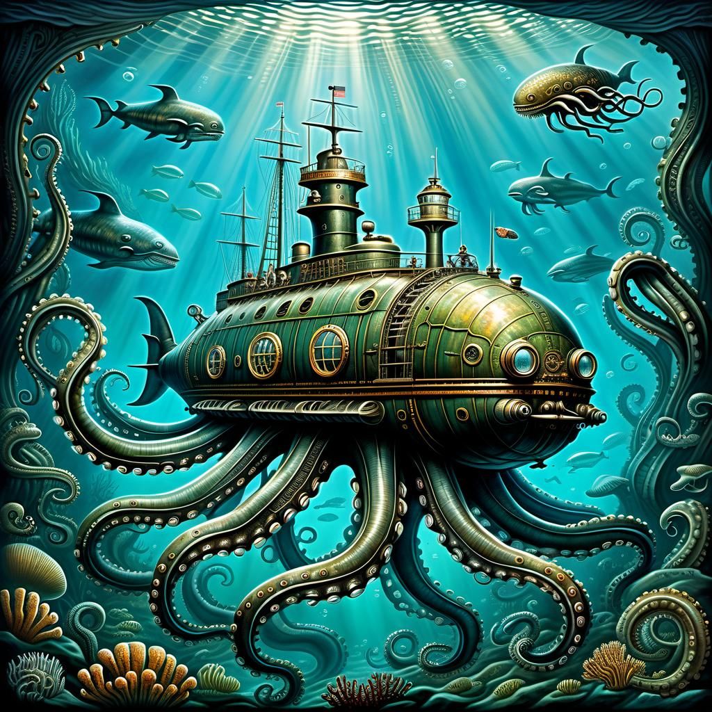 A Jules Verne inspired "Under the Sea" fantasy story
