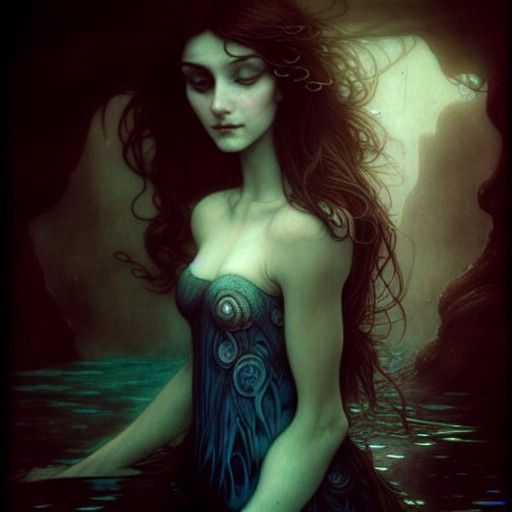 Hyperdetailed Mermaid Seascape in Digital Art Style