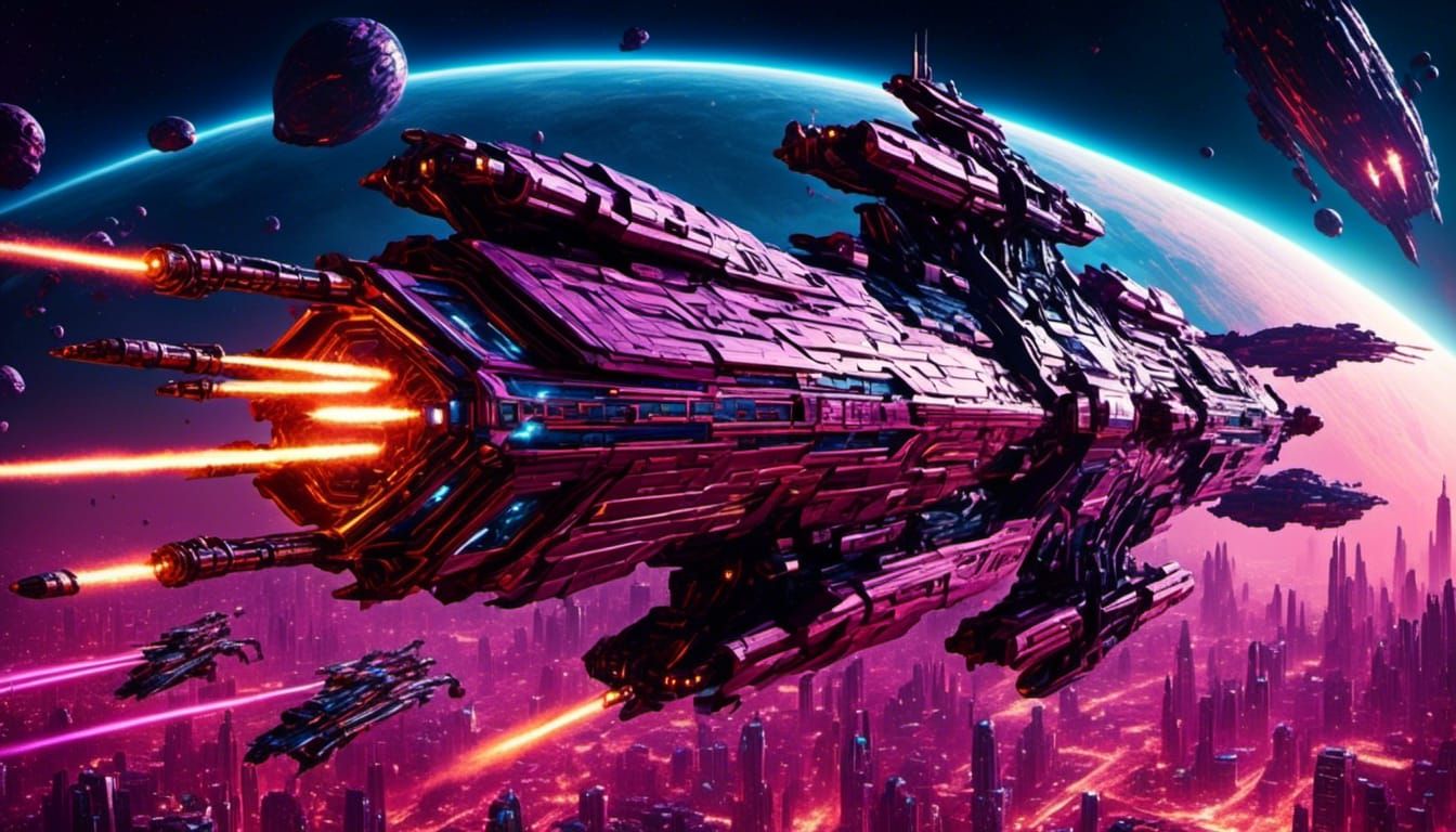 Colossal Space Battleship Commands the Void