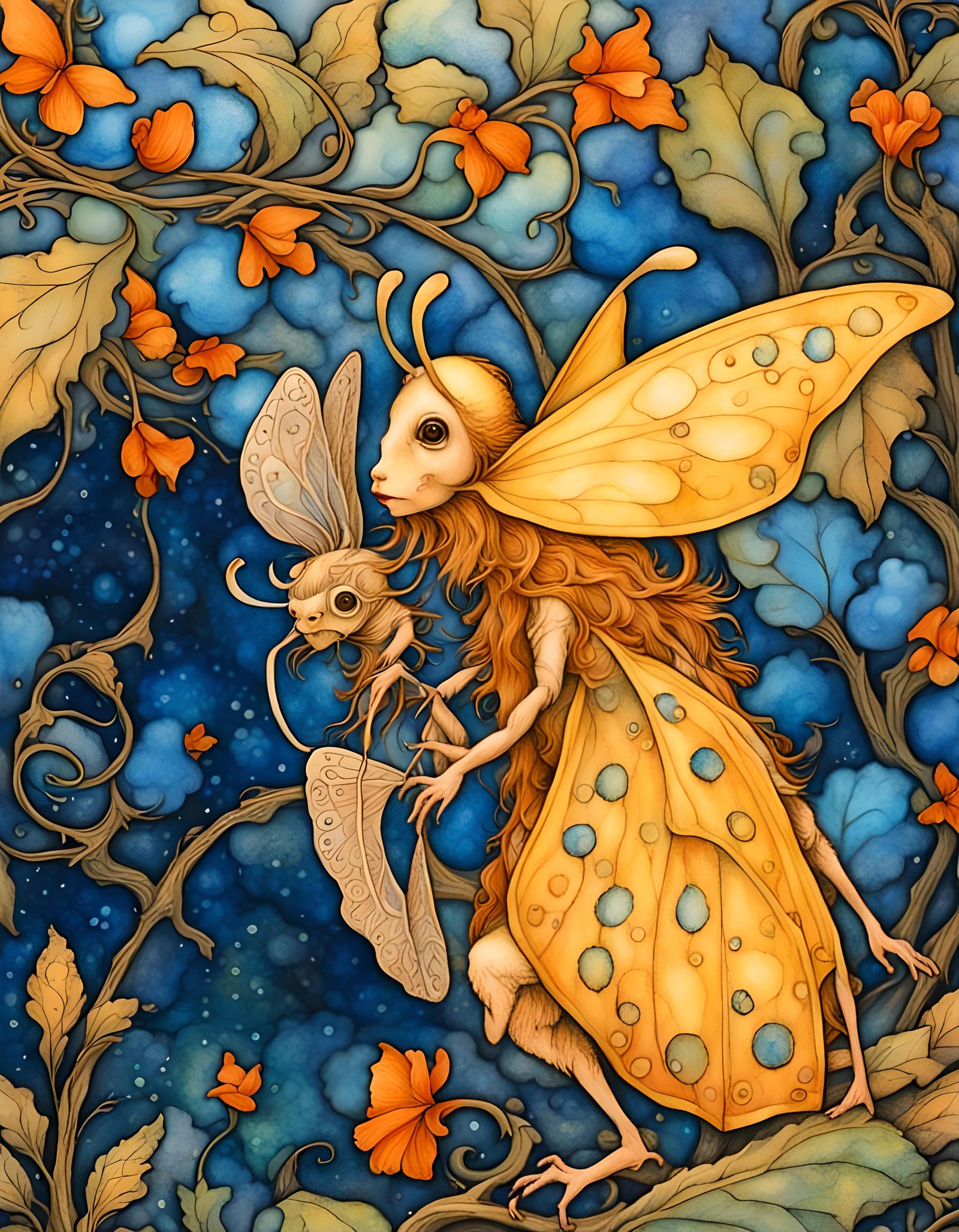 Moth-Fairy Morph in Art Nouveau Style
