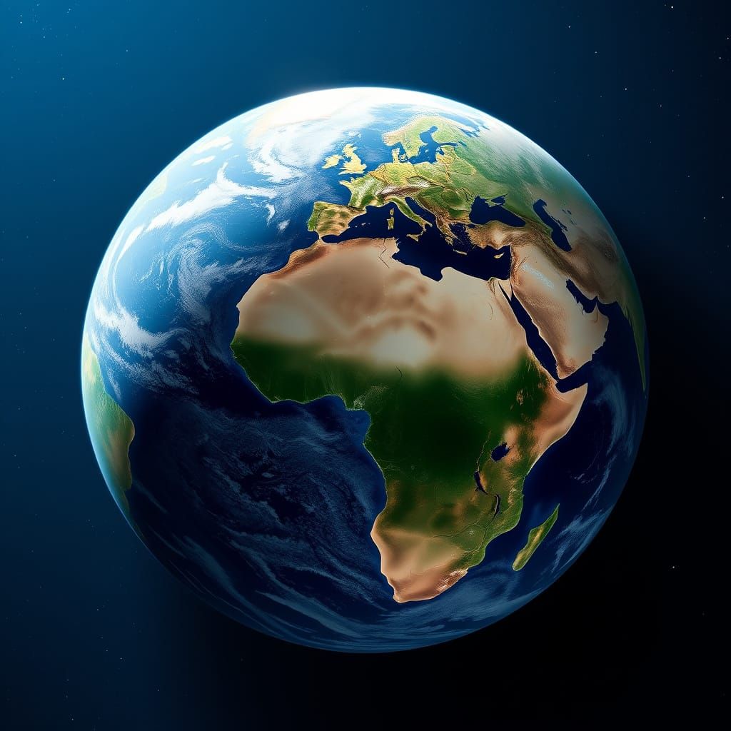 Earth from Orbit: Ultra-Realistic High-Resolution Image