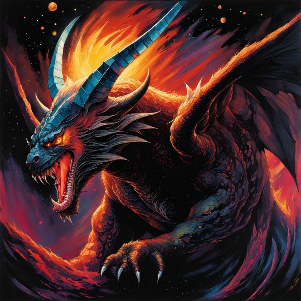 Fiery Balrog in Shadow and Flame: Concept Art