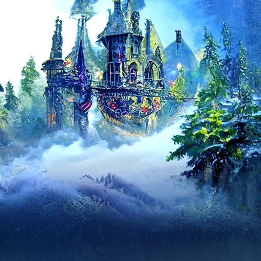 Ethereal Fantasy Scene in Kinkade Style
