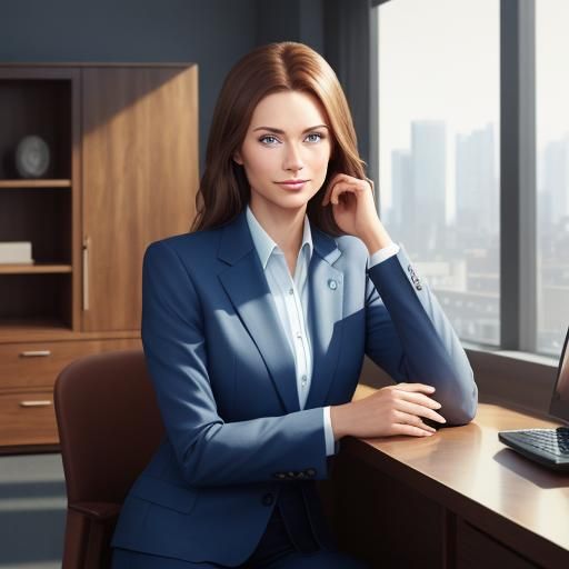 Confident Young CEO in Realistic Digital Art