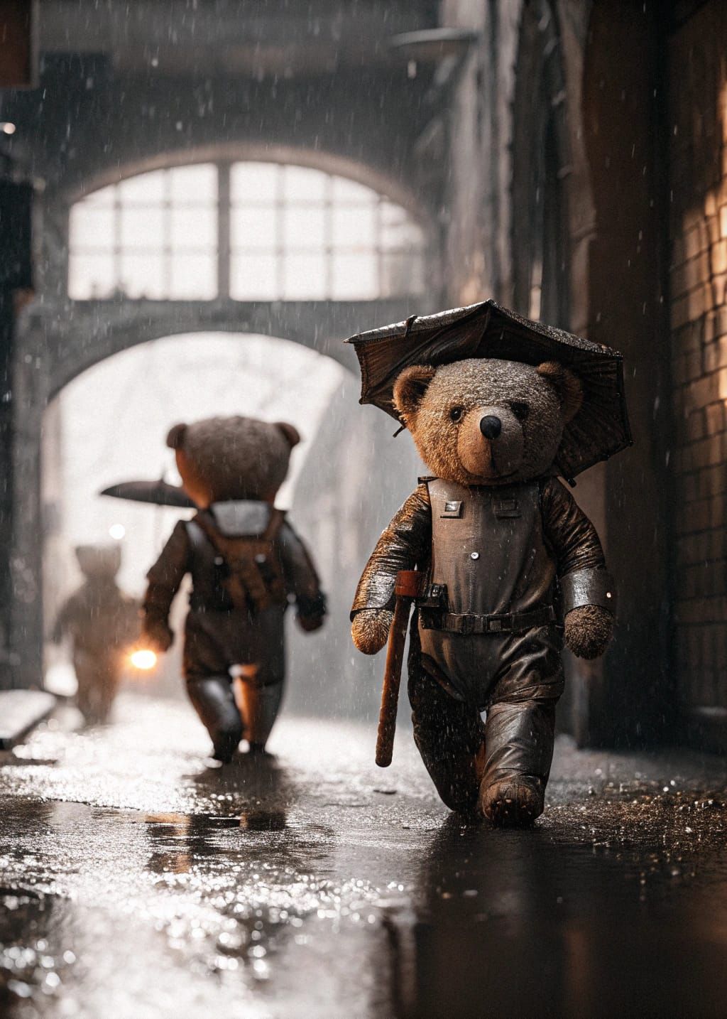 Teddybear Teddyboys Sgraffito in Polymer Clay