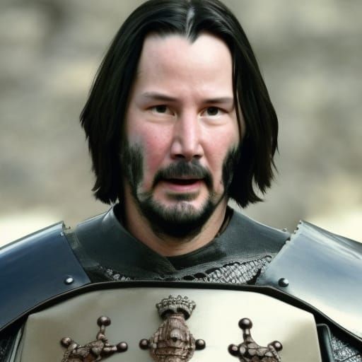 Keanu Reeves as Medieval Knight Portrait