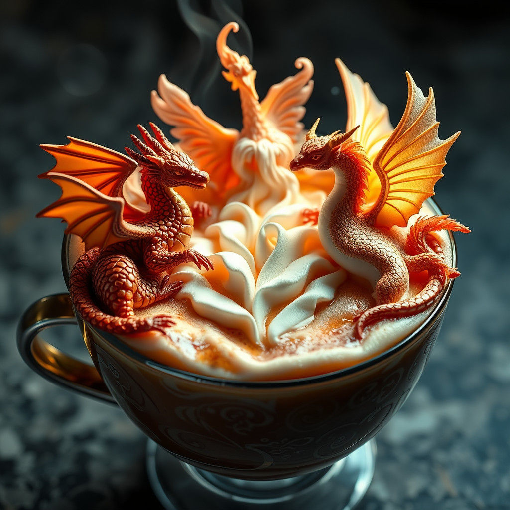 Fantasy Creatures in Latte☕🐲