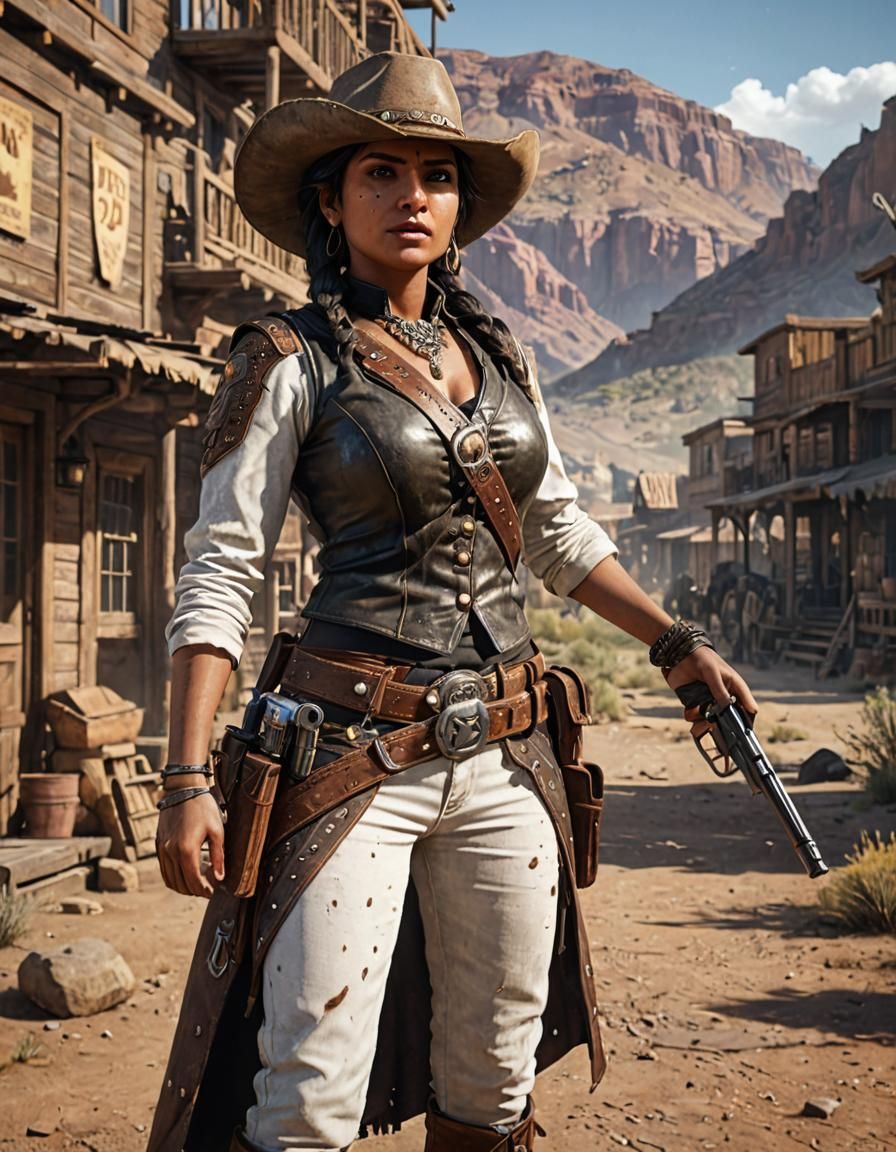 Epic Western Gunslinger in Stunning 3D Cinematic Style