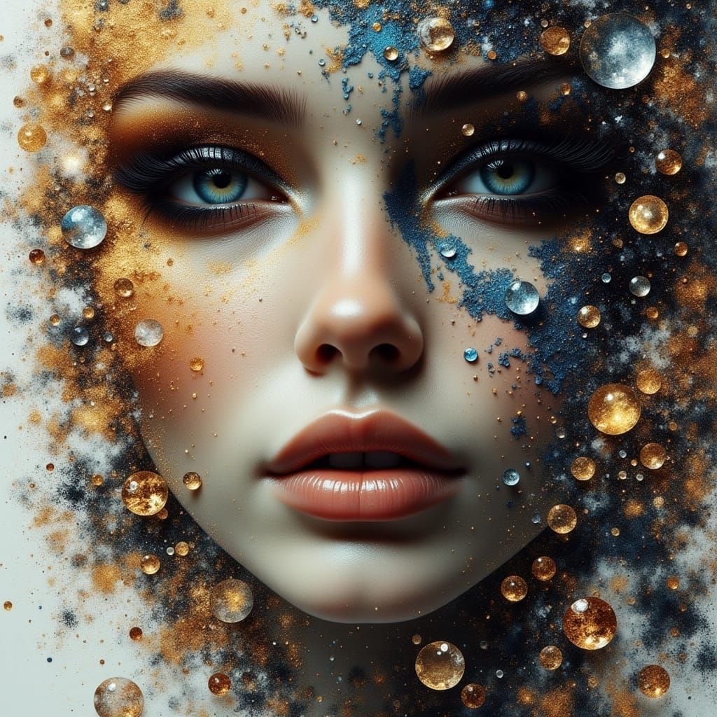 Mysterious Beauty Portrait in Oil Painting Style