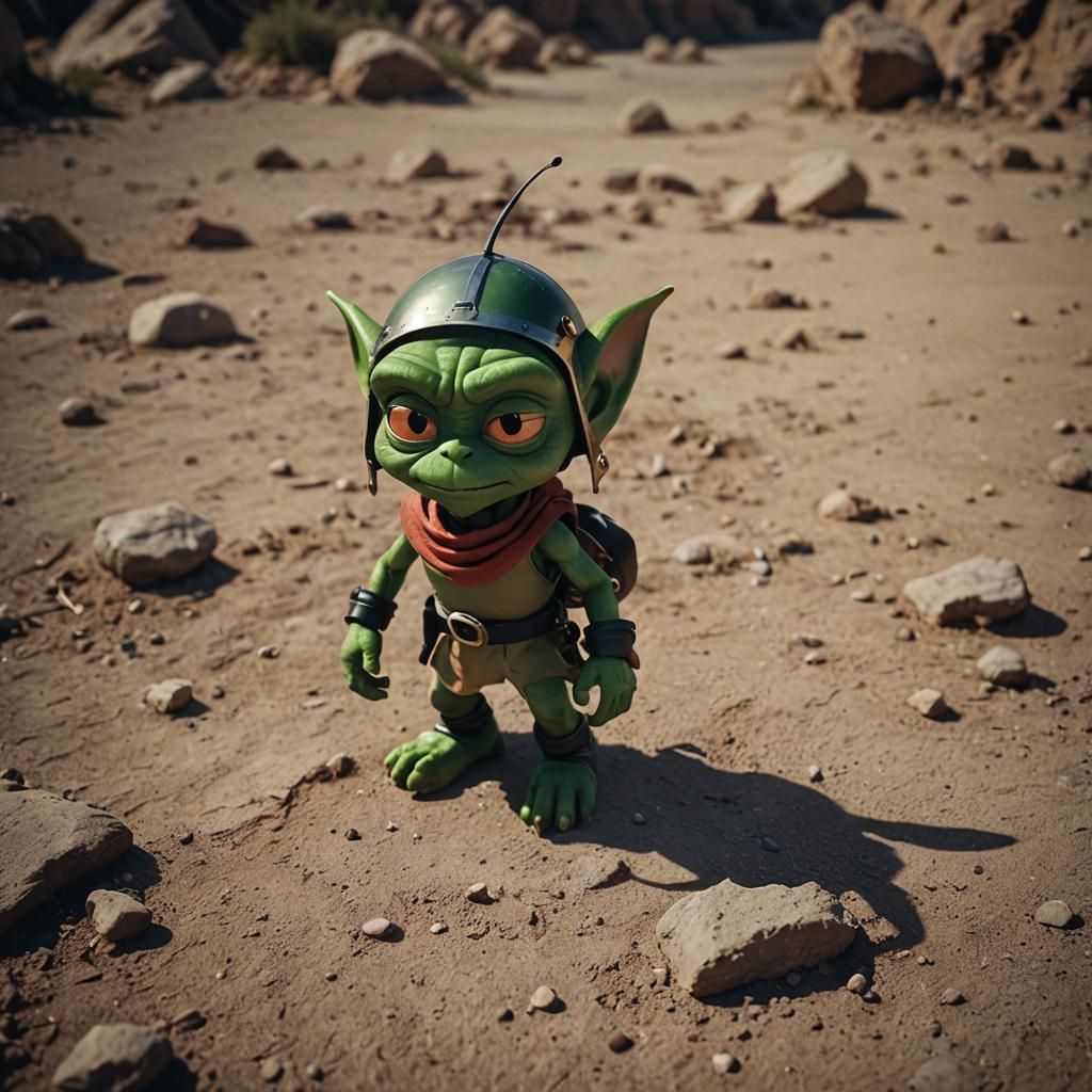 Cinematic Hybrid Creature: Martian, Goblin, Gelfling Mashup