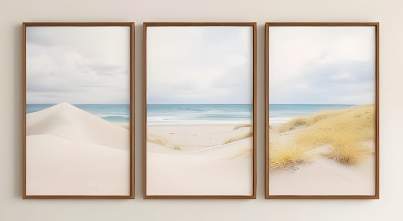 Coastal Dune Prints: Monet-Inspired Beach Wall Art