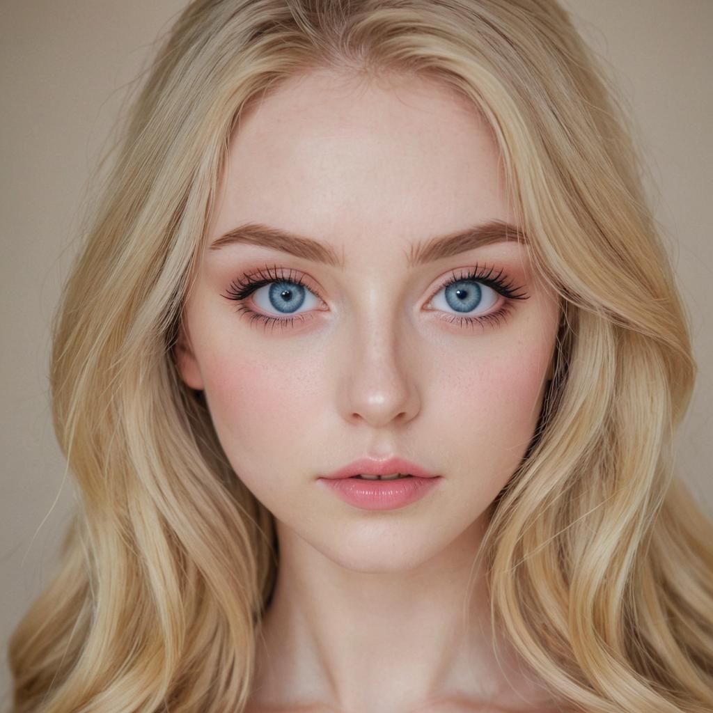 Beautiful Blonde Teenage Girl Portrait