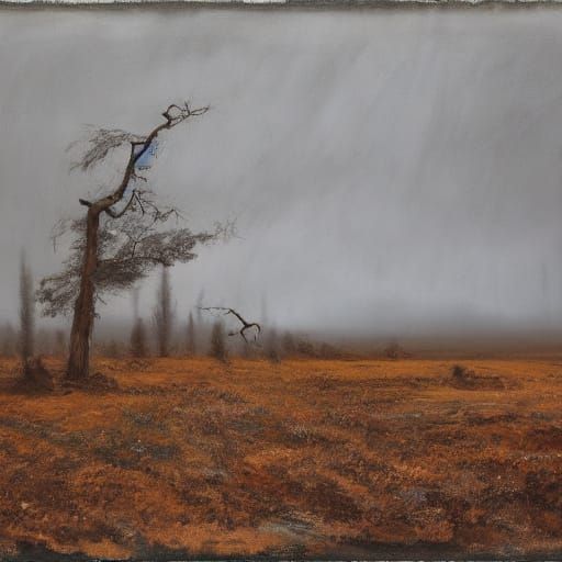 Ethereal Rider on a Windswept Expanse