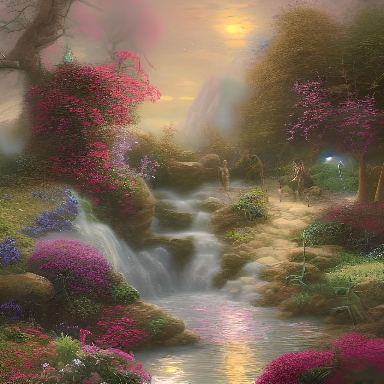 Ethereal Mandrake in Misty Fantasy Style